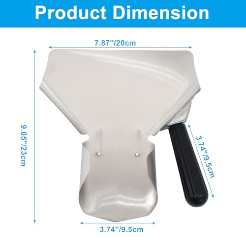 Stainless Steel Popcorn & French Fry Scoop with Right Handle