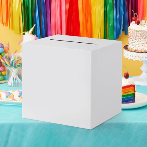 11'' White Card Box for Weddings & Parties - Gift & Money Slot