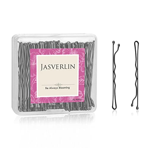 JASVERLIN Large Black Bobby Pins 2.4 Inch 100 Pcs Long Hair Pins