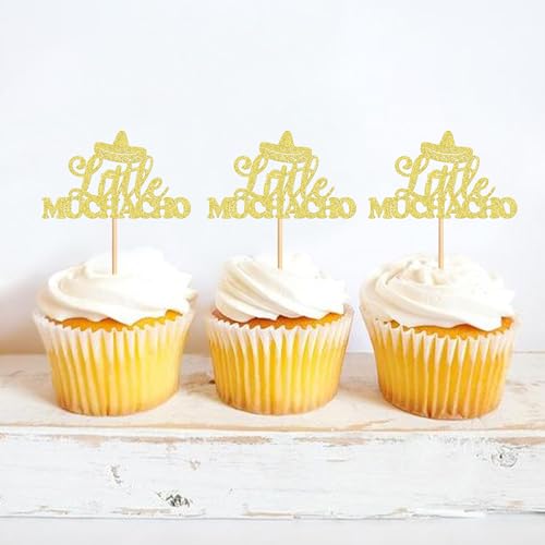 24Pcs Little Muchacho Cupcake Toppers - Mexico Fiesta Party Picks