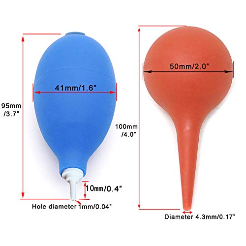 3-Piece Rubber Air Blower Pump Set for Camera Lens, Electronics, and Ear Care