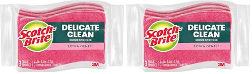 Scotch-Brite Delicate Scrub Sponges - Non-Scratch, 6-Pack Total