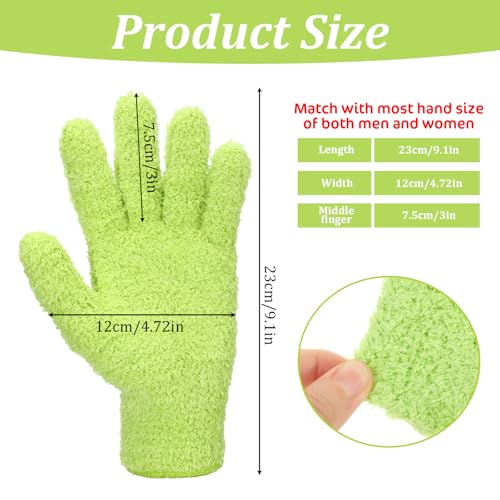 Abeillo Microfiber Cleaning Gloves for Dusting Plants & Home