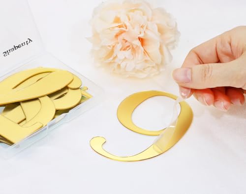Large Acrylic Number Cake Toppers - Gold, 3.7 Inch, Birthday & Wedding Decor (10 Pieces)