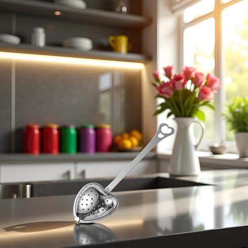 HODASHI Heart Tea Infuser for Loose Leaf Tea, Stainless Steel Steeper