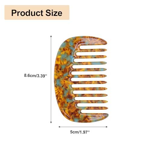 VOCOSTE Mini Wide Tooth Comb for Curly Hair - Anti-Static Travel Comb