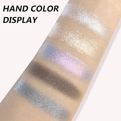 Jutqut Shimmer Eyeshadow Powder Long-Lasting Metallic Sparkle Eyeshadow 01