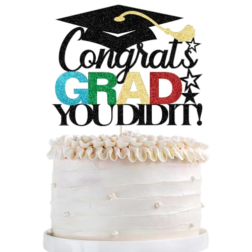 2026 Graduation Cake Topper - Congrats Grad Decorations
