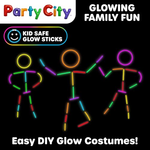 50 Pack of 8" Glow Sticks - Neon Glow in the Dark Party Supplies