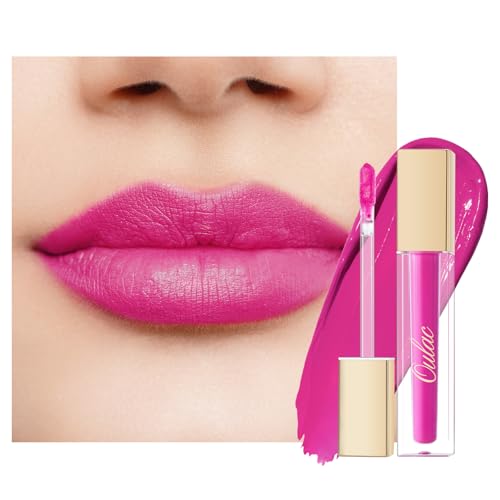 Oulac Hot Pink Matte Liquid Lipstick - Long Lasting No-Transfer Lip Color