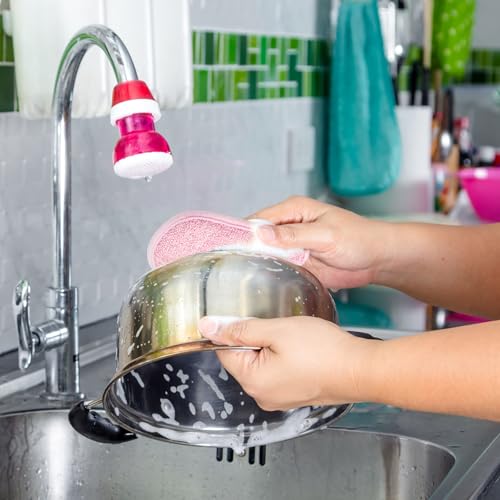 Boao 10-Pack Non-Scratch Microfiber Kitchen Scrub Sponges