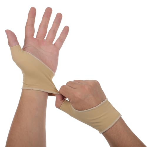 2 Pairs Thumb Wrist Brace Compression Sleeve, Soft Thumb Splint Glove Liner, Ergonomic Thumb Wrist Support Brace for Arthritis Pain Relief Protector Support