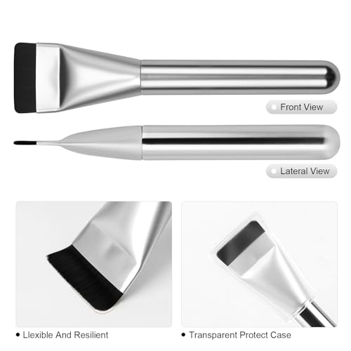 BEAUTYFACTOR Flat Foundation Brush & Makeup Spatula for Liquid Face Cream