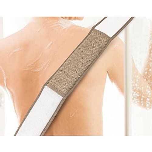Eurow Bamboo Back Scrubber Exfoliating Shower Strap 2-Pack