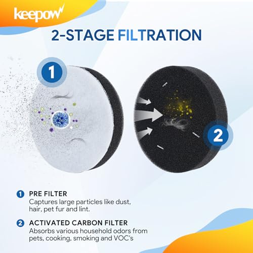 KEEPOW NEU100 Vacuum Filters - Compatible with Eureka Airspeed (4 Pack)