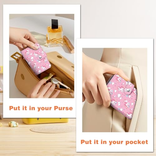 Fintie Mini Photo Album for 2x3 Inch Prints - 52 Pocket Travel Album in Pink