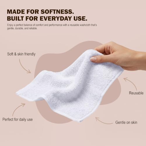 Utopia Towels 12 Pack 100% Cotton Washcloths - Grey & White