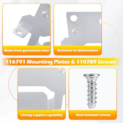 Bed Frame Mounting Plate Replacement for IKEA 116791 & 110789, 2 Pack