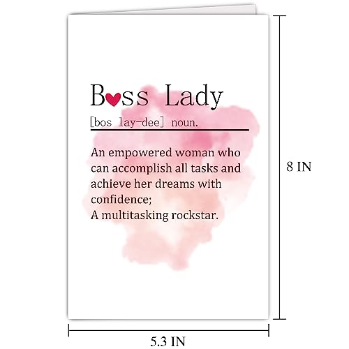 Funny Boss's Day Card for Women - Boss Lady Definition