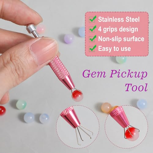 3Pcs Piercing Ball Grabber Tool Set, 4-Prong Claw Jewelry Removal Tool