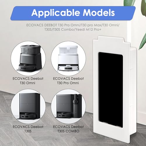 4-Pack HEPA Filter Replacement for ECOVACS DEEBOT T30S & Yeedi M12 Pro+ Vacuum