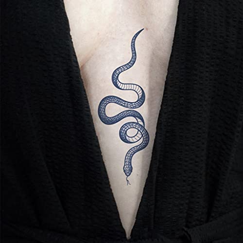 JIANG Large Realistic Flower Chest and Neck Temporary Tattoos
