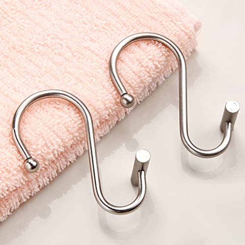 CHICTIE Nickel Shower Curtain Hooks - Rust-Proof Metal Rings, Set of 12