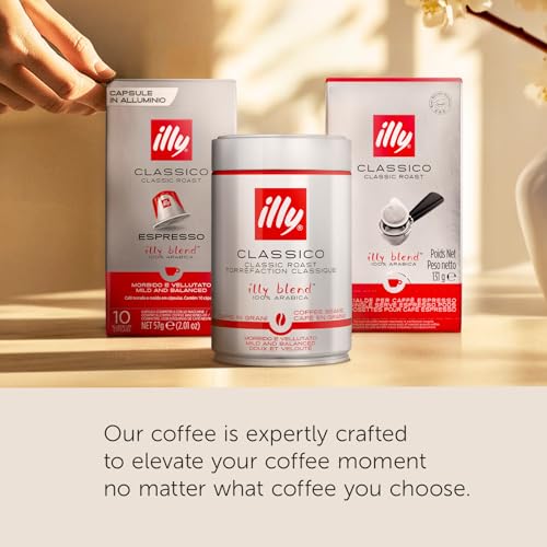 Illy Classico Lungo Medium Roast Coffee Pods - 10 Count for Nespresso