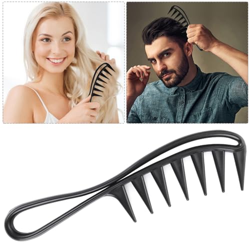2-Piece Large Wide Tooth Hair Comb Anti-Static Styling Tool for Wet Curly Hair