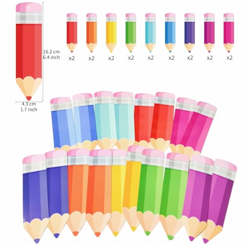 48-Piece Back to School Hanging Swirl Decorations – Colorful Pencil Party Set