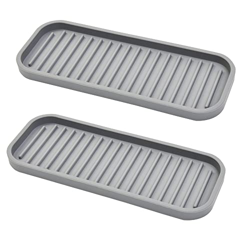 Mofason Silicone Sink Caddy - 2 Pack Kitchen Sponge & Soap Holder