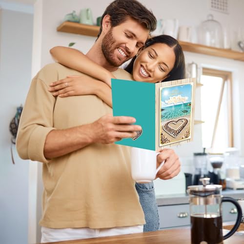 Happy Father's Day Card for Husband from Wife - Romantic Beach Design
