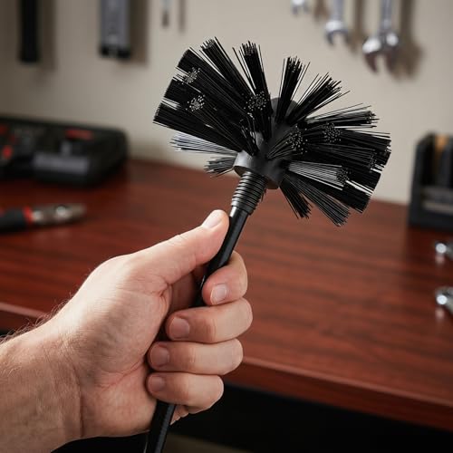 DOITOOL 4 Inch Chimney Brush Head - Flexible Nylon Fireplace Cleaner