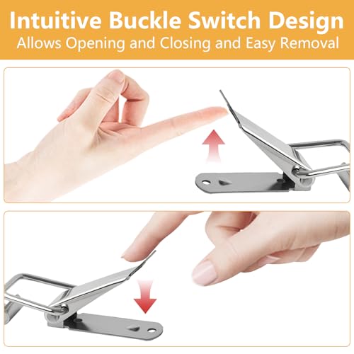 HOWDIA 2-Pack Modular Couch Connectors 5.1 Inch Stainless Steel Sofa Brackets for Sectional Sofas