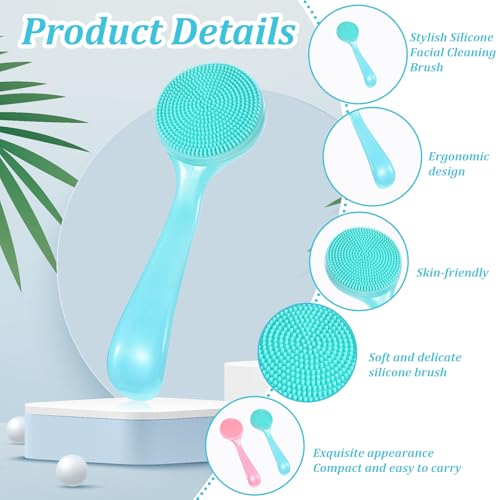 Silicone Facial Cleansing Brush and Exfoliator Tool 2-Pack