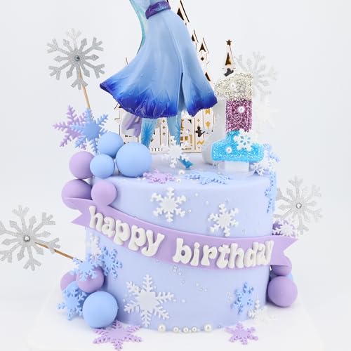Frozen Themed Number 1 Birthday Candle - 3.15" for Kids