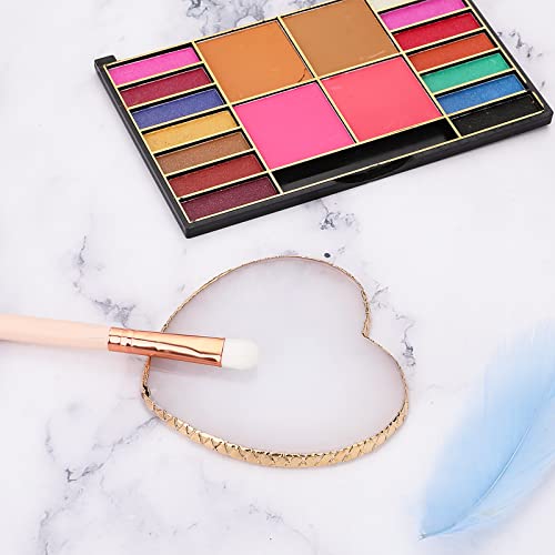 WLLHYF Resin Nail Art Palette Gold Edge Heart Shaped Makeup Mixing Tray