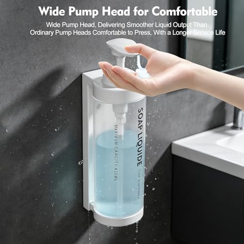 Wall Mounted Shampoo and Conditioner Dispenser - White