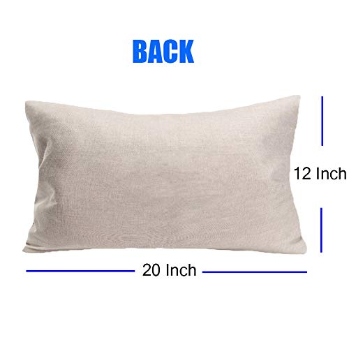 Personalized Watercolor Dream Throw Pillow Cover 12x20 Inch Cotton Linen