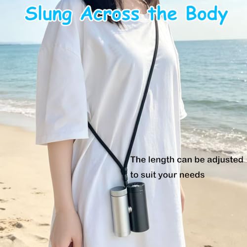 Adjustable Crossbody Strap & Wrist Lanyard for Shark ChillPill Fan - Black