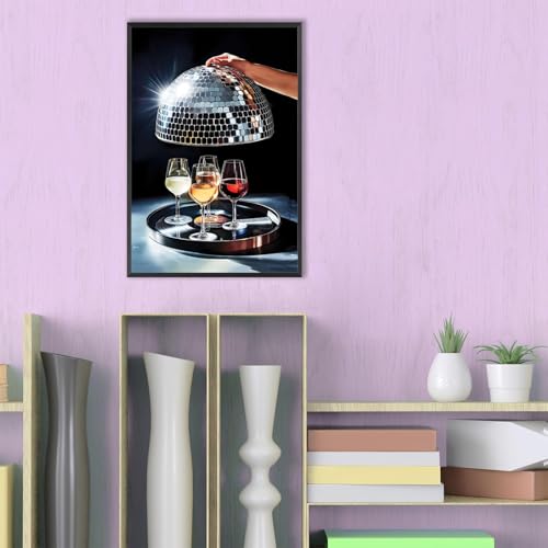 Funky Cocktail Canvas Poster Art - Retro Bar Decor 12x16in