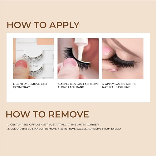KISS My Lash But Better False Eyelashes - 16mm Natural Volume 4-Pair Pack