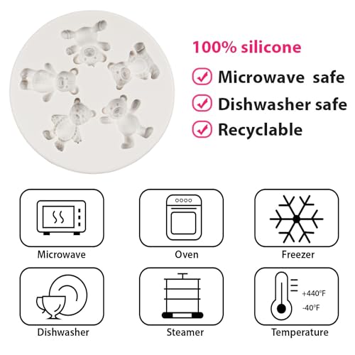 Bear Silicone Fondant Molds for Cake & Candy Decoration