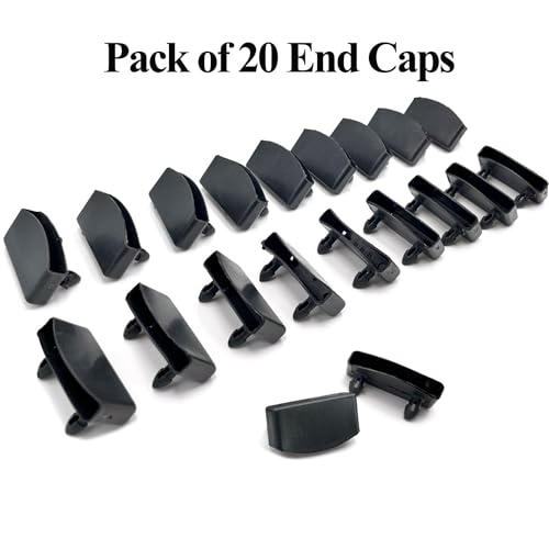 Honigo 20pcs Black Bed Slat End Caps - 54x9mm Plastic Holders