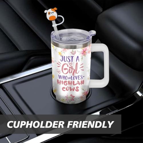 4-Pack Cow Silicone Straw Toppers for Stanley Cup Tumblers