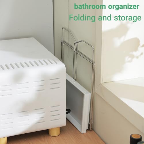 2-Tier Bathroom Counter Organizer - Sturdy Metal & ABS Makeup Storage