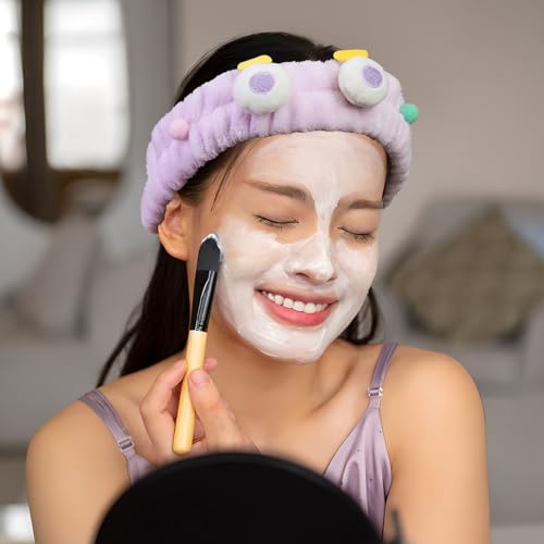 FlyingMage Spa Headband for Washing Face 2 Pack Fluffy Makeup Hair Band