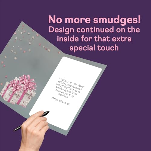Giftzie Silver Cousin Birthday Card - A5 with Pink Presents