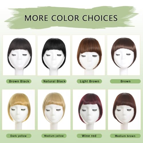 Savila Clip on Bangs for Women Synthetic Hair Piece