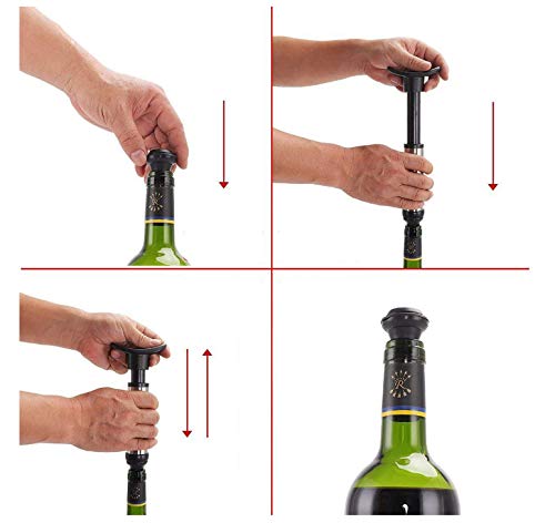 FosFun Wine Aerator and Pourer Spout with Vacuum Pump Wine Saver Kit